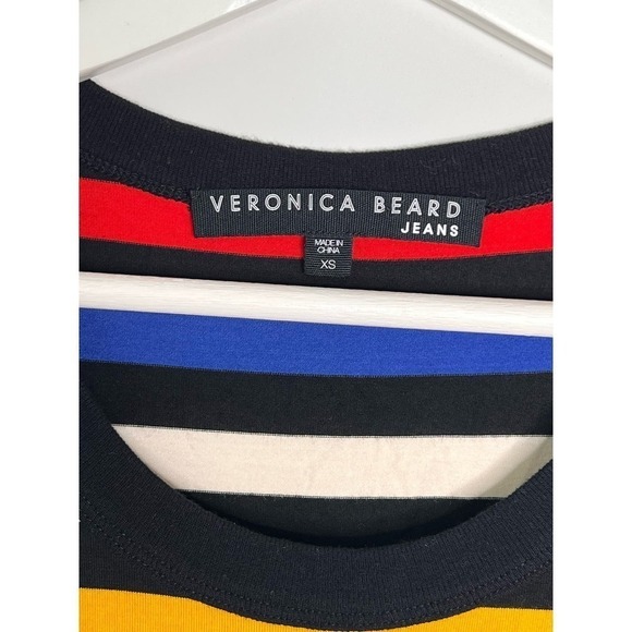 Veronica Beard Jeans Rush Striped Crewneck Tee Size XS - Picture 7 of 9